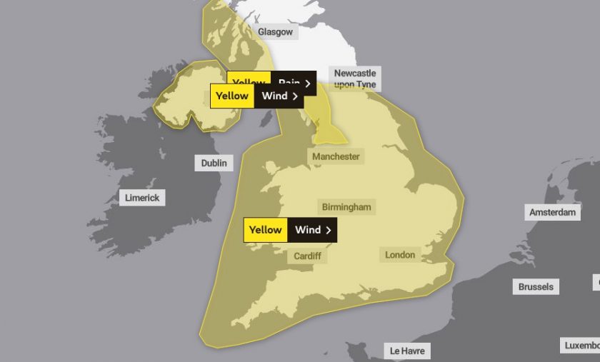 Nottinghamshire and Lincolnshire issued with yellow warning by Met Office for wind