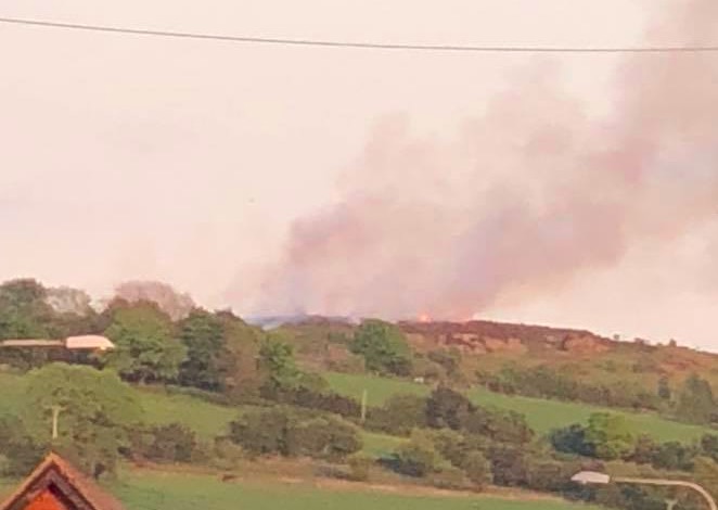 Firefighters tackling large blaze on Hope Mountain
