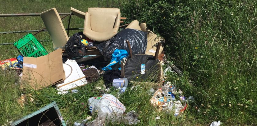 Repeat offender dumps lorry load of waste – including used nappies – in field near Flintshire border