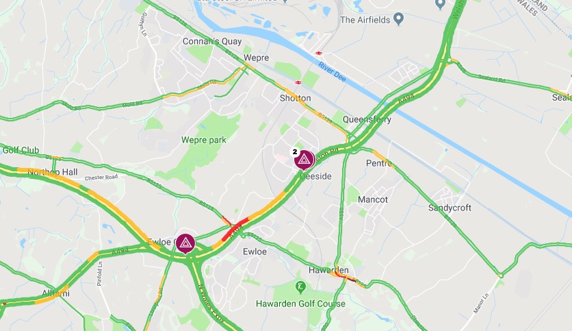 Traffic eases on A494 in Queensferry following earlier emergency repairs