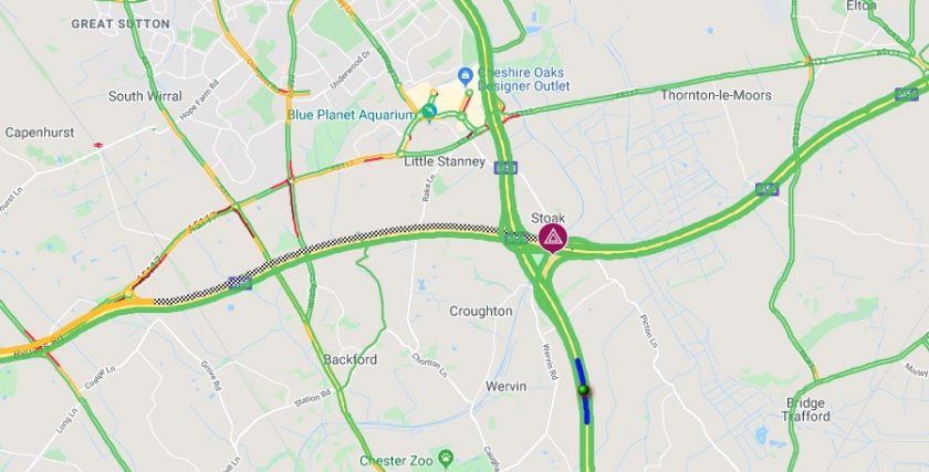 All lanes back open on the M56 following earlier Police incident