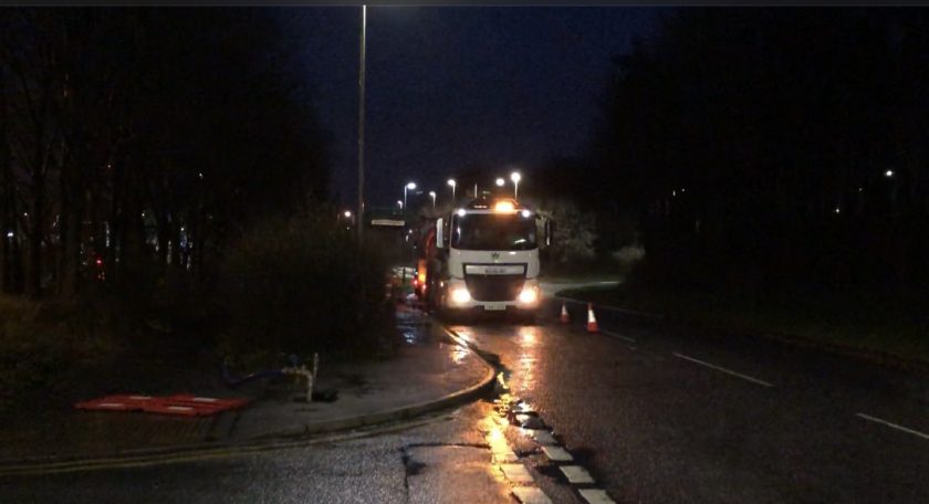 Update: Burst water main at Aston Hill has been repaired and supplies are being restored