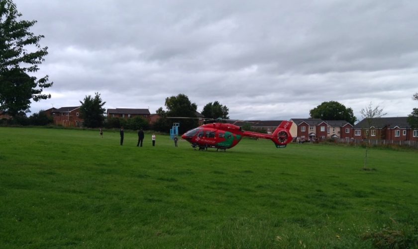Air Ambulance called to reports of a person needing urgent medical attention in Connah’s Quay
