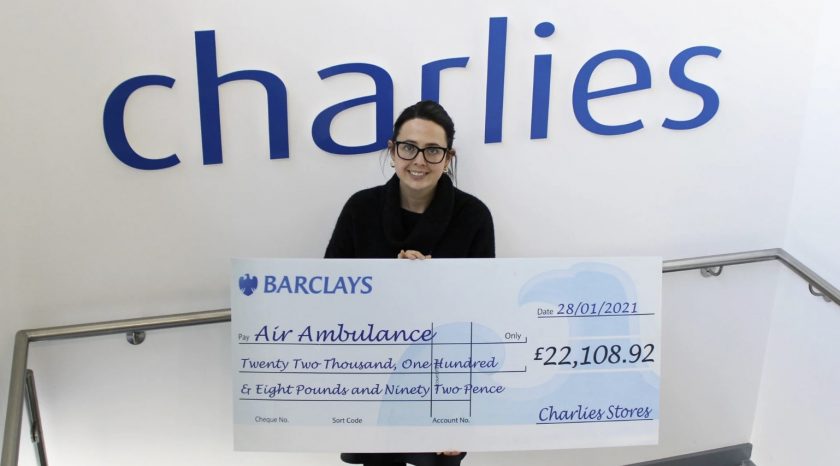Customers of a Deeside store have helped raise more £22,000 for Air Ambulance lifesavers