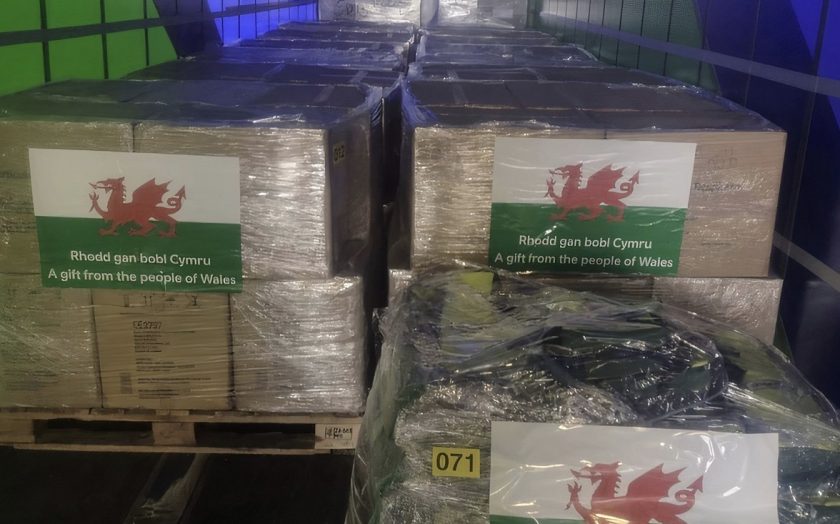 First shipment of medical supplies being despatched from Wales to Ukraine today