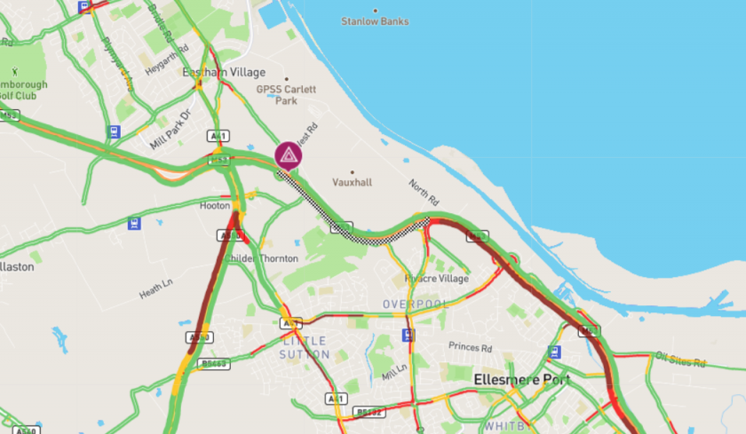 Large diesel spillage closes M53 in Cheshire – will reopen at 6am Tuesday