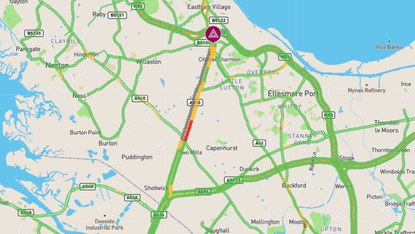 A550 Welsh Road back open following serious collision in early hours of morning