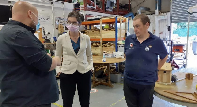 Flintshire: Minister for Disabled People learns more about employment skills for people with learning disabilities