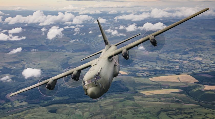 Stunning images of Hercules transporters on low-level training through Snowdonia released by RAF