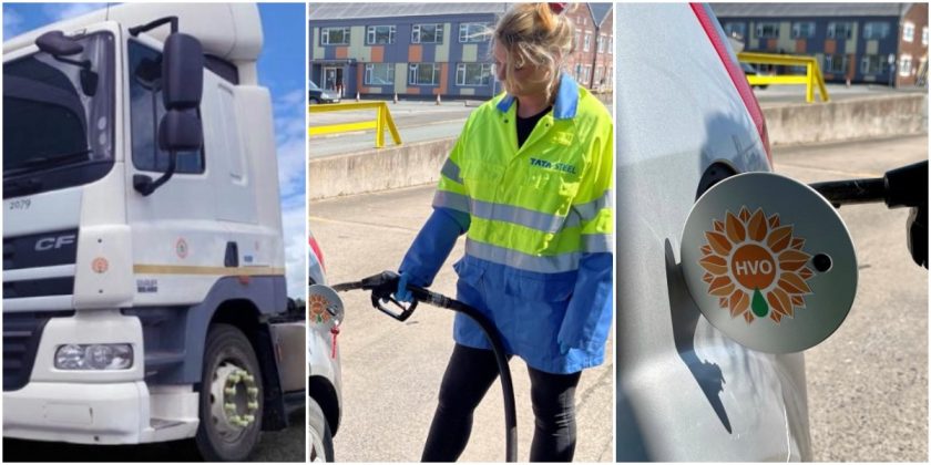 Shotton steelworks has set about replacing diesel with vegetable oil to power onsite vehicles