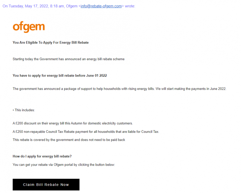 Scam Ofgem Email Is Luring Victims With Fake Energy Refunds Warns Which 