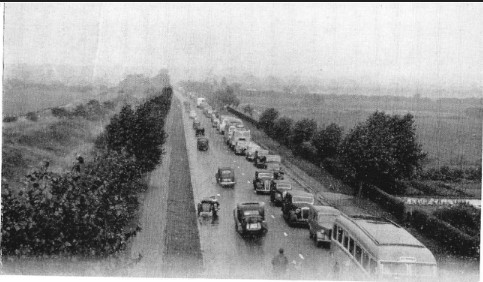 View from bridge over road at R.A.F. Station, Sealand, looking towards Birkenhead August, 1950