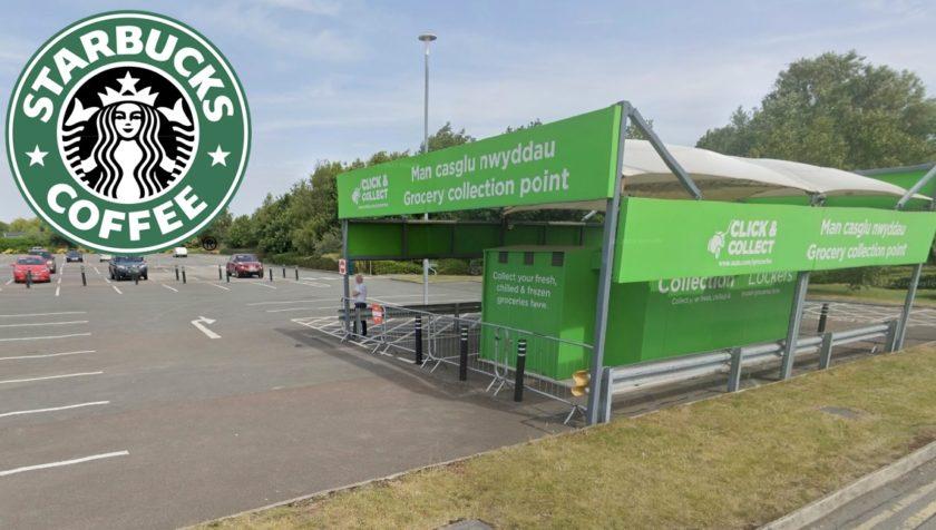 Asda click & collect drive in point for 'click online collect here