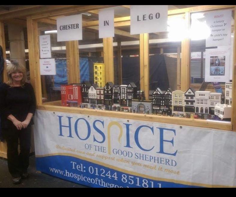 Annie Hall from Jim's Haberdashery in the old market with the earliest incarnation of Chester in Lego in 2014