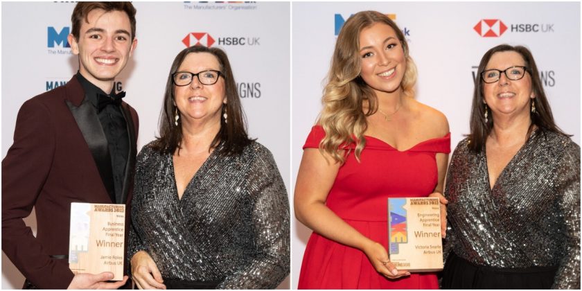 Airbus and Coleg Cambria apprentices pick up top manufacturing awards