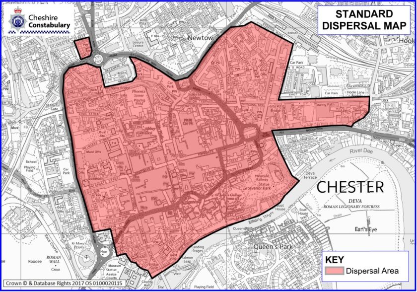 Police issue dispersal order following anti-social behaviour in Chester City Centre