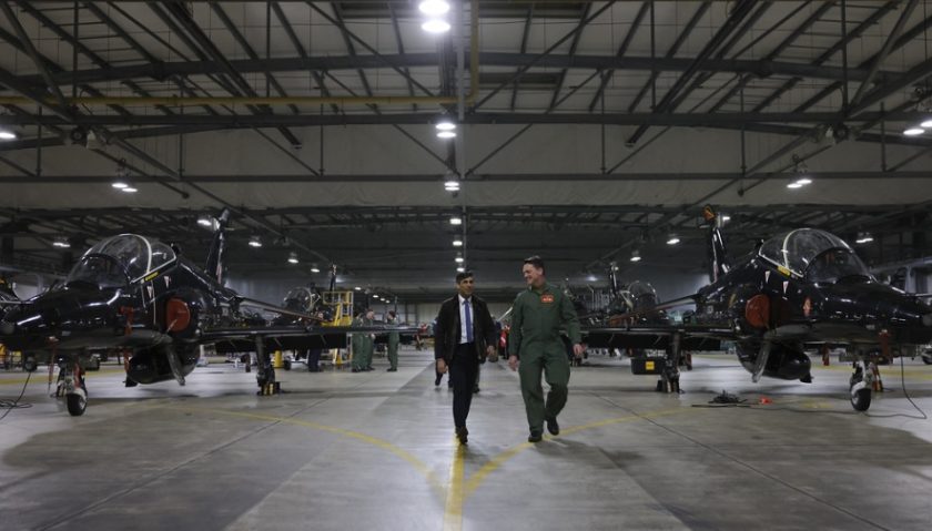 Mr Sunak went to RAF Valley as part of his two day visit to the region