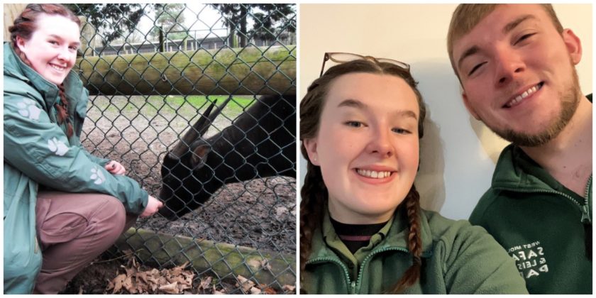 Coleg Cambria Northop students secure permanent jobs at West Midland Safari Park