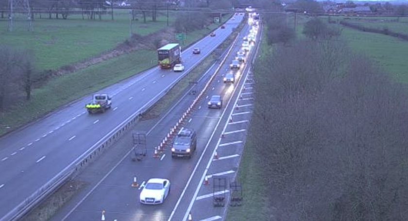 Flintshire: Congestion on A55 due to ongoing roadworks