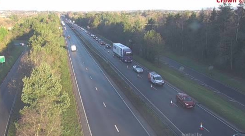 Long delays on the A55 in Flintshire due to ongoing roadworks