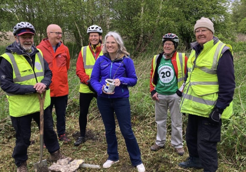Volunteers thanked for two decades of National Cycle Network maintenance around Deeside