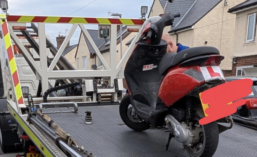 Scooter seized after footpath riding in Connah’s Quay